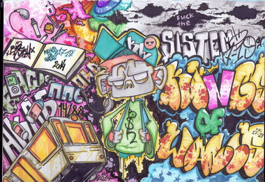 Graffiti Sketch in Russia - Photo by Basky (2014)