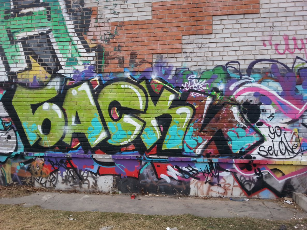 Graffiti Bombing in Abakan - Photo by Basky (2014)