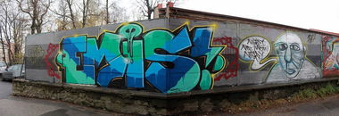 Graffiti Wall - Photo by BeKaeS - EMIS, AMOK, BKS