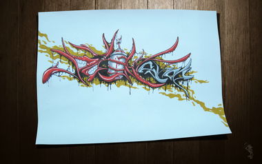 Graffiti Sketch - Photo by BeetleZ - Paint, Shop, CaBs