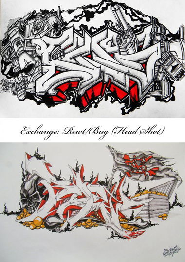 Graffiti Sketch - Photo by BeetleZ - Exchange, Bug, -