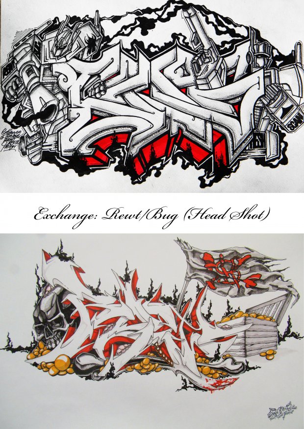 Graffiti Sketch - Photo by BeetleZ - Exchange, Bug, -