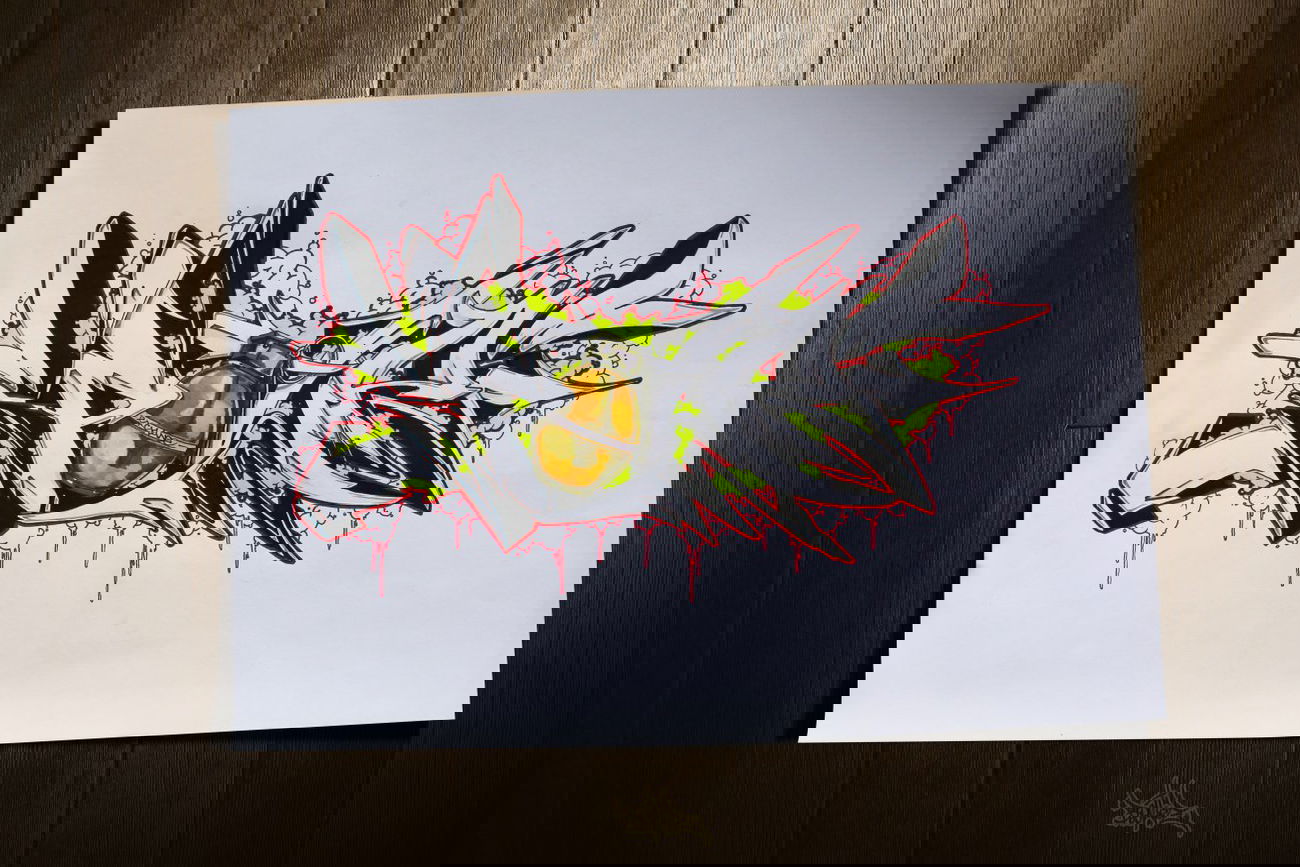 Graffiti Sketch - Photo by BeetleZ - Pole, by, BeetleZ (2014)