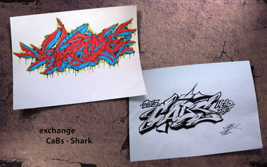 Graffiti Sketch - Photo by BeetleZ - Shark, -, CaBs (2015)