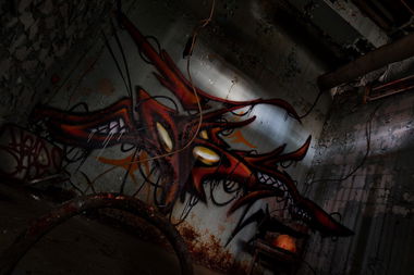 Graffiti Wall - Photo by BeetleZ - wire, CaBs (2015)