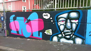 Graffiti Wall in Würzburg   - Photo by Belt - fkt, belt, ykw (2017)