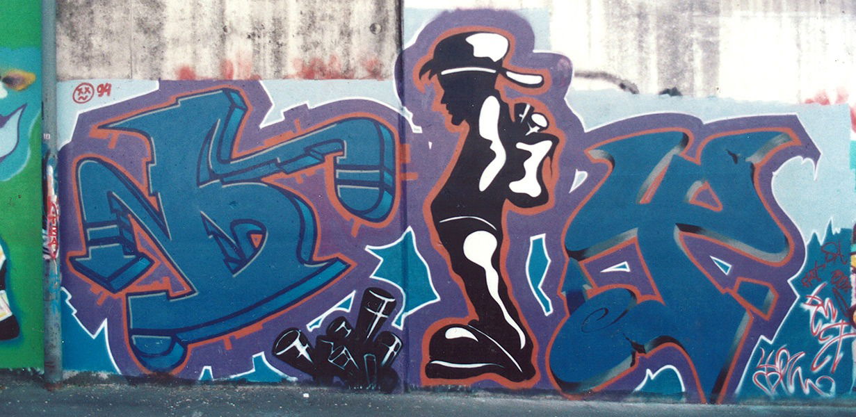 Graffiti Wall in Würzburg - Photo by Belt - fkt, belt, subart (1994)
