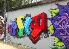 Graffiti Wall in Düsseldorf - Photo by Belt - belt, fkt, ykw (2017)