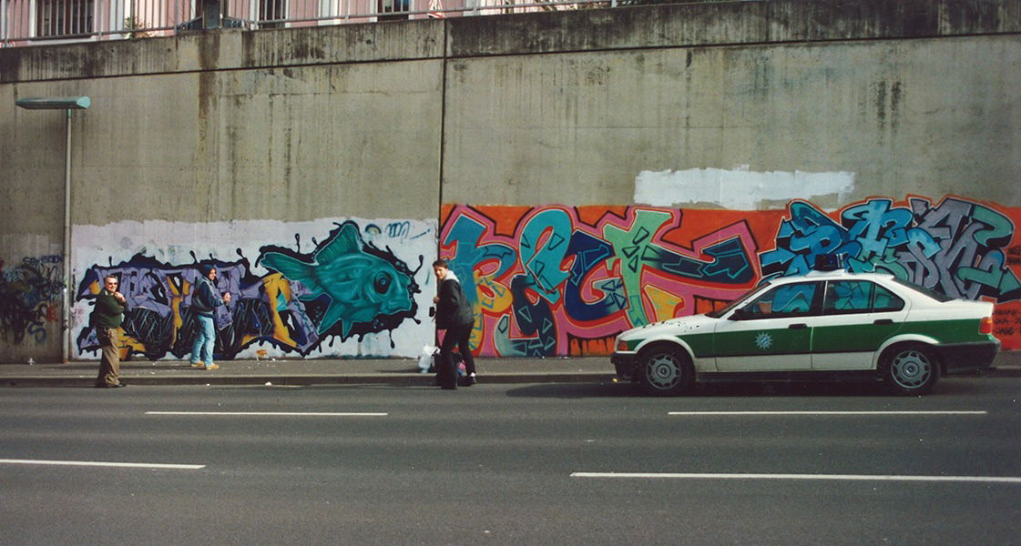 Graffiti in Würzburg - Photo by Belt - fkt, belt, resh (1994)