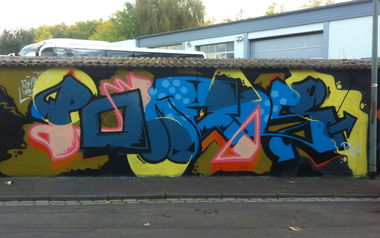 Graffiti Wall in Limburg - Photo by Belt - shitcrew, pomes, limburg (2017)