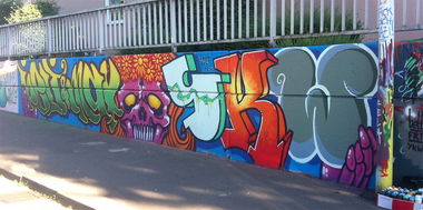 Graffiti Wall in Würzburg - Photo by Belt - fkt, belt, ykw (2017)