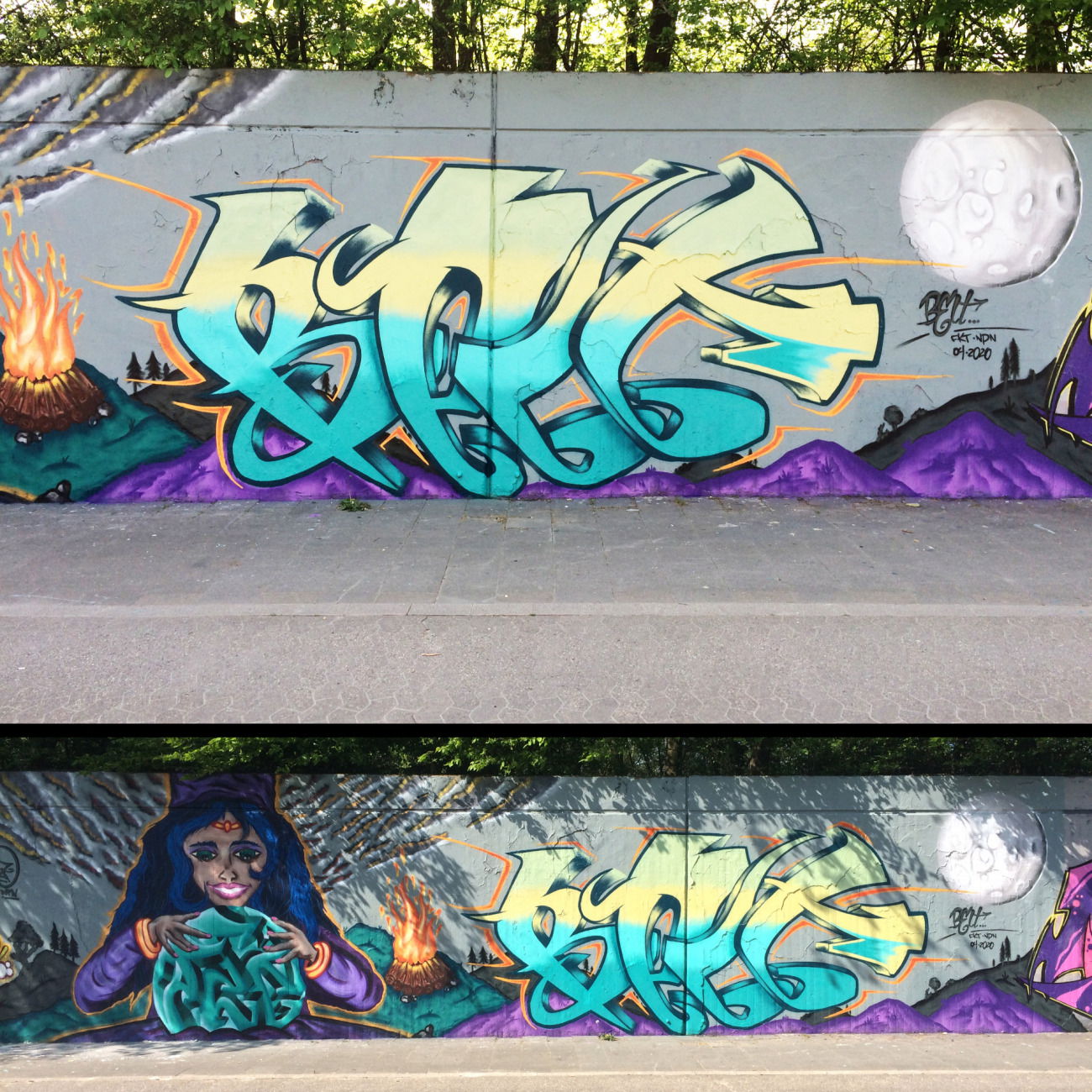 Graffiti Wall in Neuss - Photo by Belt - belt, fkt, npn (2020)