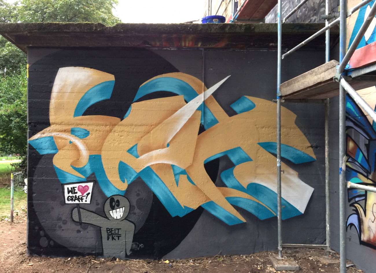 Graffiti Wall in Dortmund - Photo by Belt - belt, fkt, ykw (2019)
