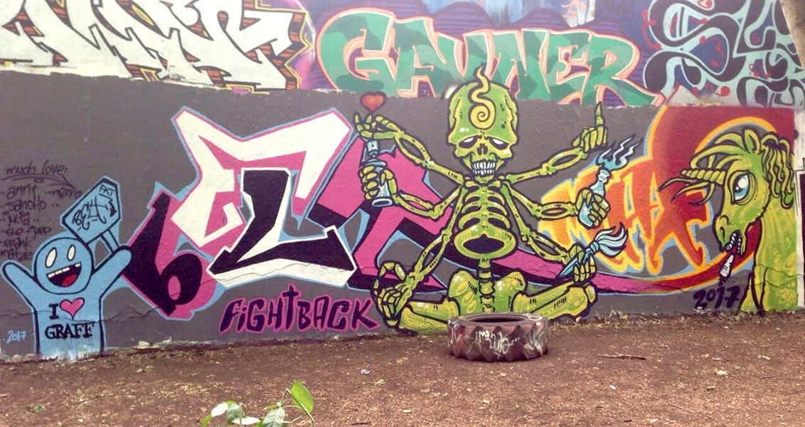 Graffiti Wall in Nürnberg - Photo by Belt - fkt, belt, ykw (2017)