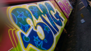 Graffiti Train - Photo by Benderbaumeister - güter, 3mg, köln