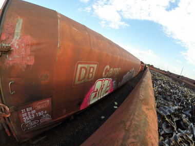 Graffiti Train - Photo by Benderbaumeister - 3mg, güter, köln