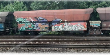 Graffiti Train - Photo by Benderbaumeister - güter, mönchengladbach