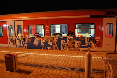 Graffiti Train - Photo by Benderbaumeister - Hacf, train, köln