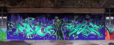 Graffiti Wall in Teltow - Photo by Benzen26 - Ricoe, Smus, Benz (2016)