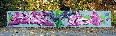 Graffiti Wall in Potsdam - Photo by Benzen26 - Benz, Rikoe21, Joes (2015)