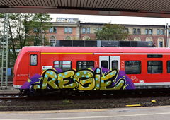 Graffiti Train in Hannover - Photo by BertosBlog - Regie, GMS