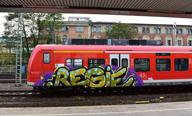 Graffiti Train in Hannover - Photo by BertosBlog - Regie, GMS