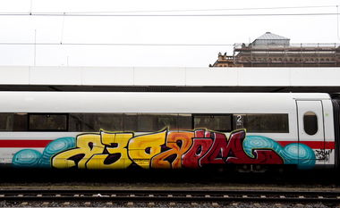 Graffiti Train in Hannover - Photo by BertosBlog - RDM, Redröm (2016)