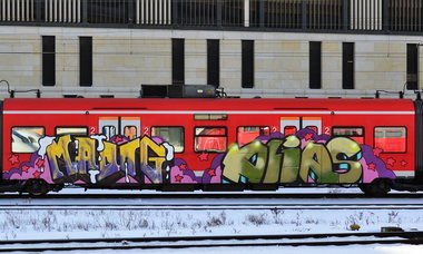 Graffiti Train in Hannover - Photo by BertosBlog - Madog, Alias (2014)