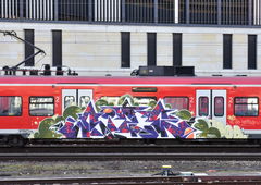 Graffiti Train in Hannover - Photo by BertosBlog - Rize, JBCB (2015)