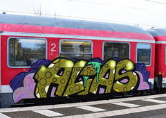 Graffiti Train in Hannover - Photo by BertosBlog - Alias, Topsprayer (2014)