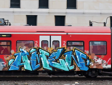 Graffiti Train in Hannover - Photo by BertosBlog - Amen (2015)