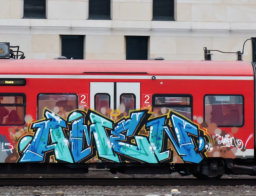 Graffiti Train in Hannover - Photo by BertosBlog - Amen (2015)