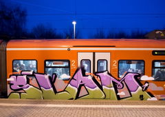 Graffiti Train in Hannover - Photo by BertosBlog - Slam, TCS (2014)