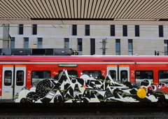 Graffiti Train in Hannover - Photo by BertosBlog - Rize, PWS, JBCB (2016)