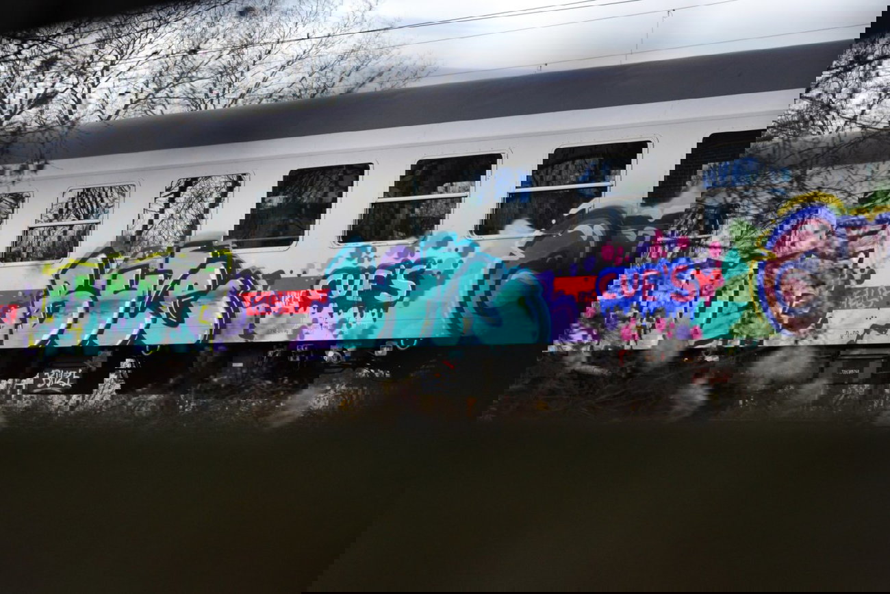 Graffiti Train in Hannover - Photo by BertosBlog - Moet, Buze, Glue