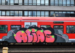 Graffiti Train in Hannover - Photo by BertosBlog - Alias (2014)