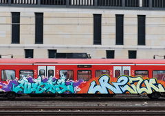 Graffiti Train in Hannover - Photo by BertosBlog - Alsoe, Rezk (2015)