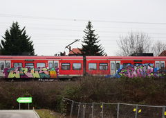 Graffiti Train in Hannover - Photo by BertosBlog - Burs, RLZ, Snyr (2017)