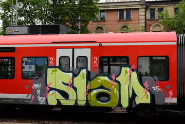 Graffiti Train in Hannover - Photo by BertosBlog - Slam, TCS (2016)