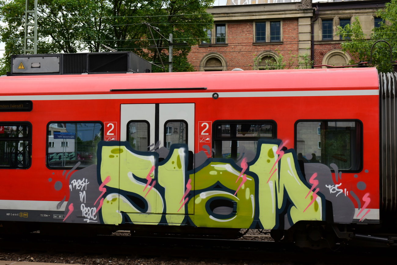 Graffiti Train in Hannover - Photo by BertosBlog - Slam, TCS (2016)