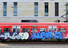 Graffiti Train in Hannover - Photo by BertosBlog - Reko, Upac (2014)