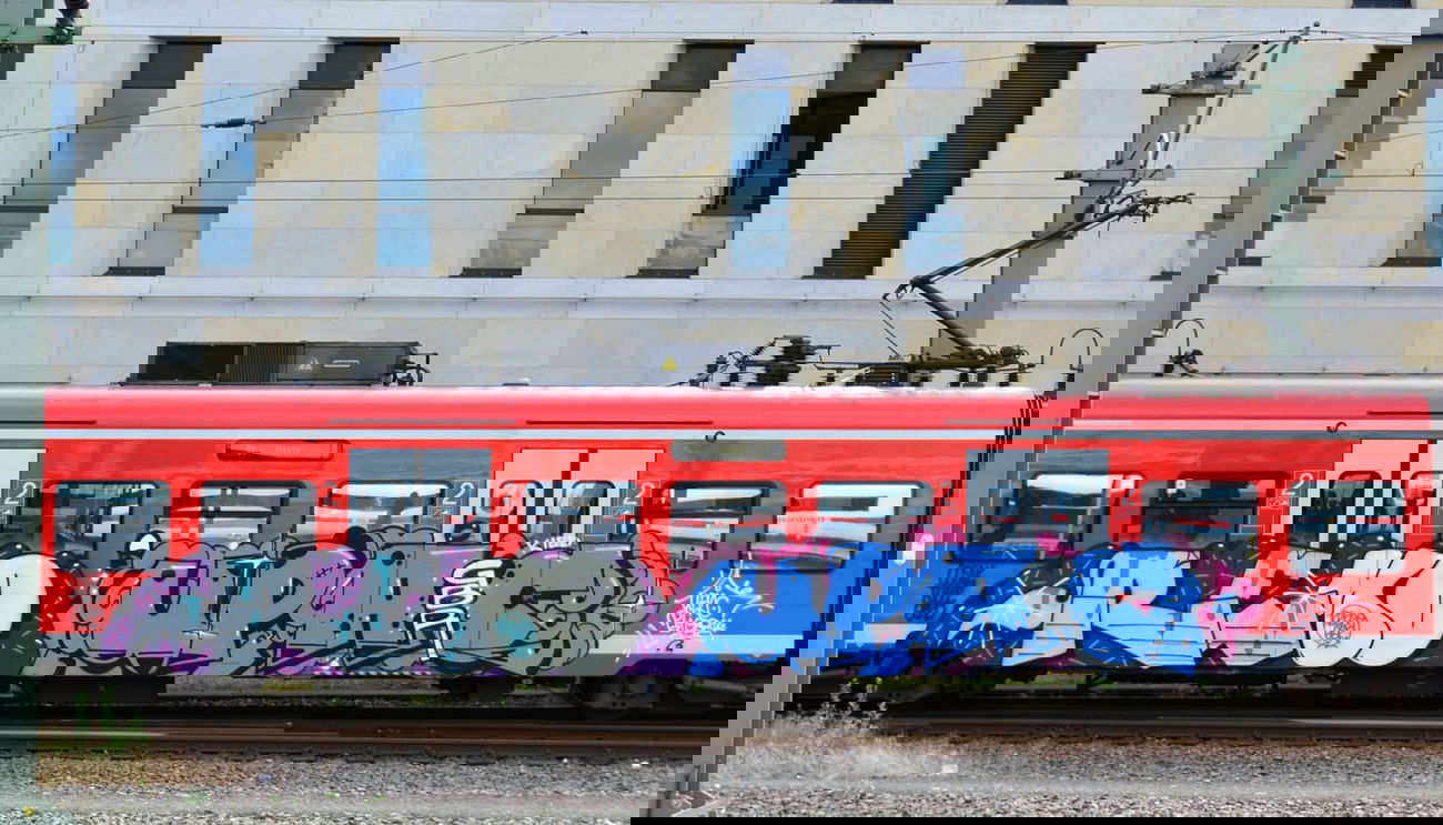 Graffiti Train in Hannover - Photo by BertosBlog - Reko, Upac (2014)