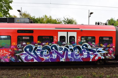 Graffiti Train in Hannover - Photo by BertosBlog - Nomor (2014)