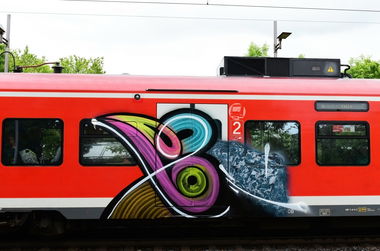 Graffiti Train in Hannover - Photo by BertosBlog - Moses, Topsprayer (2015)