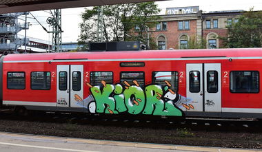 Graffiti Train in Hannover - Photo by BertosBlog - Kior., RBH (2014)