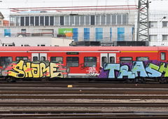 Graffiti Train in Hannover - Photo by BertosBlog - Share, GPC, Trash (2015)