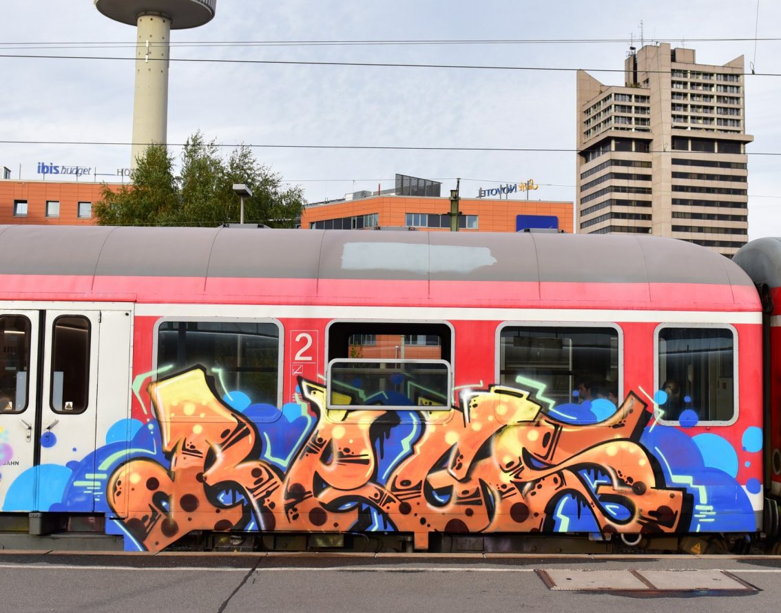 Graffiti Train in Hannover - Photo by BertosBlog - Regs (2014)