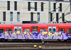 Graffiti Train in Hannover - Photo by BertosBlog - Alek, Sioc, TCS