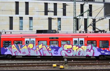 Graffiti Train in Hannover - Photo by BertosBlog - Alek, Sioc, TCS