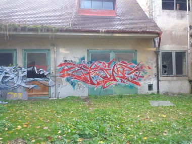 Graffiti Bombing in Dachau - Photo by Beutelratte - crime, wk (2013)